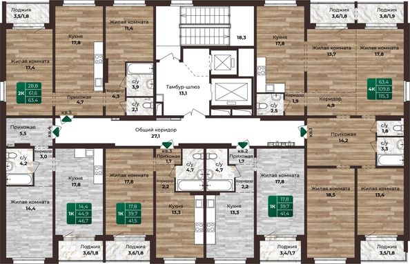 
  Продается 1-комн. квартира, 41.4 м², ЖК Шервуд, (Нагорная 6-я, 15в корп 2)
. Фото 1.