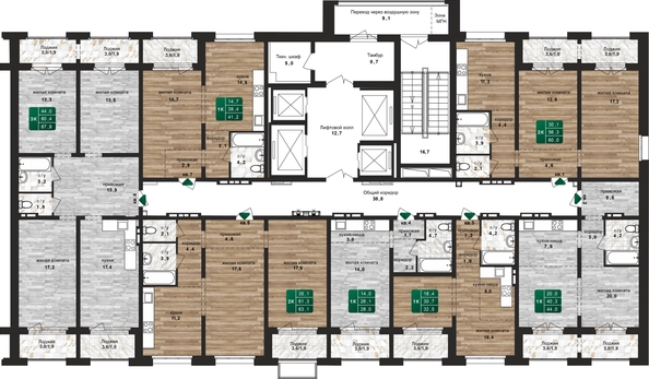 
  Продается 2-комн. квартира, 63.1 м², ЖК Шервуд, (Нагорная 6-я, 15в корп 4)
. Фото 1.