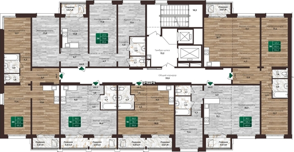 
  Продается 2-комн. квартира, 60 м², ЖК Шервуд, (Нагорная 6-я, 15в корп 3)
. Фото 1.
