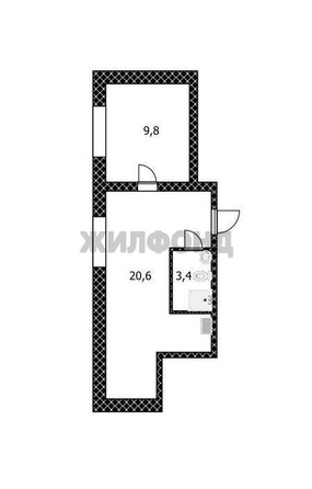 
  Продается 1-комн. квартира, 32.2 м², Пролетарская ул, д. 1
. Фото 9.