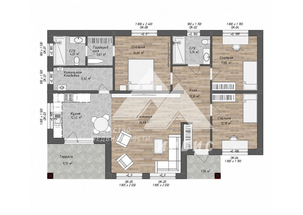
  Продается дом, 110 м², село Фирсово
. Фото 1.
