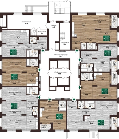 
  Продается 3-комн. квартира, 86.6 м², ЖК Шервуд, (Нагорная 6-я, 15г/12)
. Фото 1.