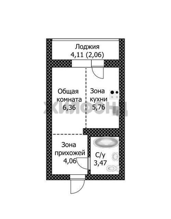 
  Продается студия, 19.3 м², Октябрьская ул
. Фото 7.