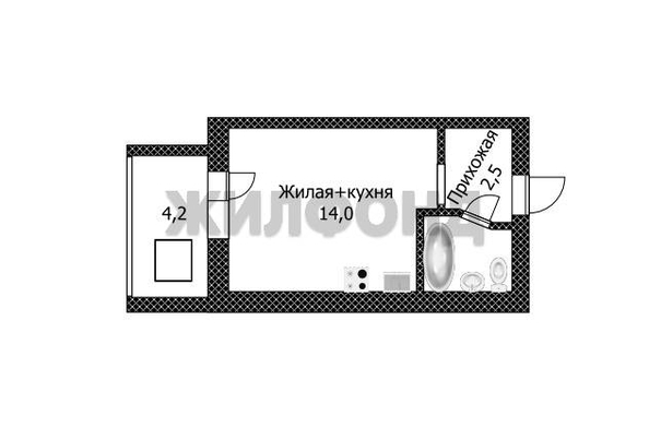 
  Продается студия, 19.2 м², ЖК Гущина, дом 175
. Фото 14.
