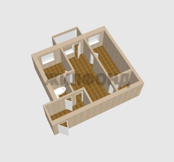 
  Продается 2-комн. квартира, 43.8 м², Чернышевского ул, д. 55
. Фото 14.