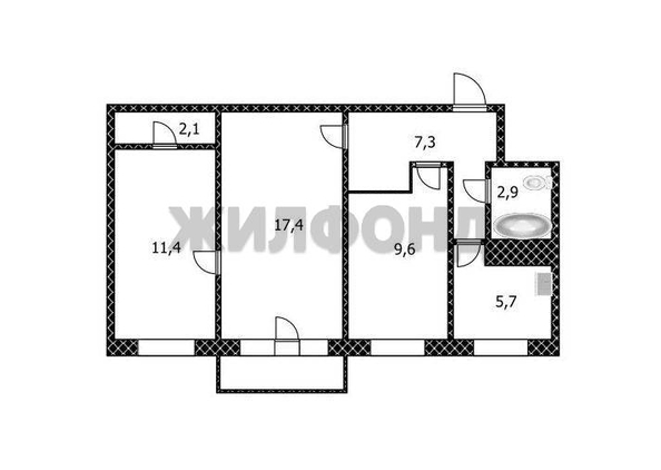 
  Продается 3-комн. квартира, 57.2 м², Глушкова ул
. Фото 14.