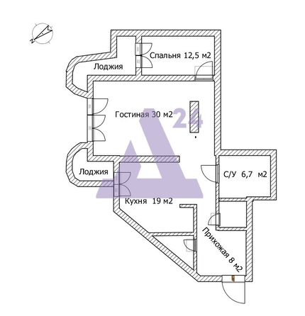 
  Продается 3-комн. квартира, 88 м², Попова ул, д. 98
. Фото 31.