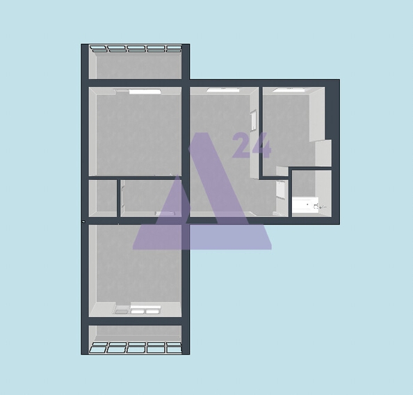 
  Продается 3-комн. квартира, 59.8 м², Прудская ул, д. 21
. Фото 20.