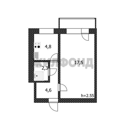 
  Продается 1-комн. квартира, 29.2 м², 40 лет Октября ул
. Фото 11.