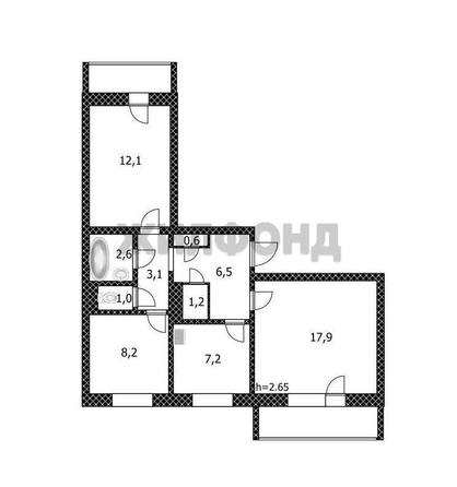 
  Продается 3-комн. квартира, 60.4 м², Победы ул
. Фото 19.