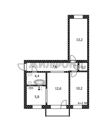 
  Продается 3-комн. квартира, 55 м², Пионеров ул
. Фото 14.