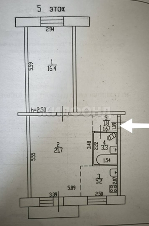 
  Продается 2-комн. квартира, 48.4 м², Деповская ул
. Фото 8.