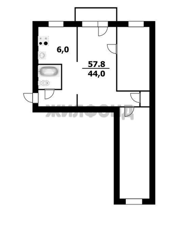 
  Продается 3-комн. квартира 57.8 м². Фото 2.