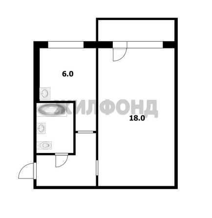 
  Продается 1-комн. квартира 31.1 м². Фото 2.