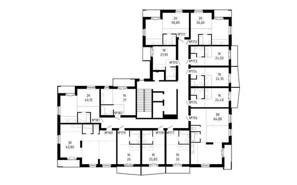 
  Продается 3-комн. квартира 62.9 м², в ЖК Смарт. Фото 1.