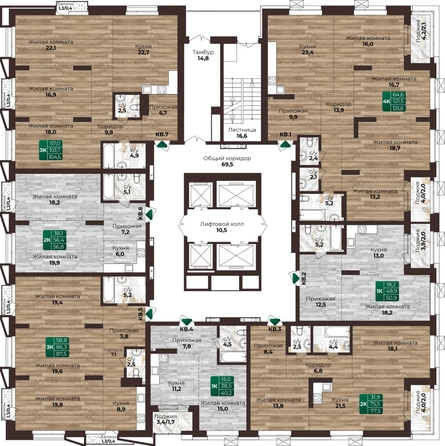 
  Продается 3-комн. квартира 87.5 м², в ЖК Шервуд, (Нагорная 6-я, 15г/12). Фото 1.