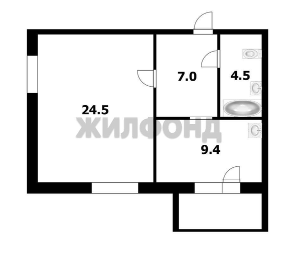 
  Продается 2-комн. квартира 45.4 м². Фото 12.