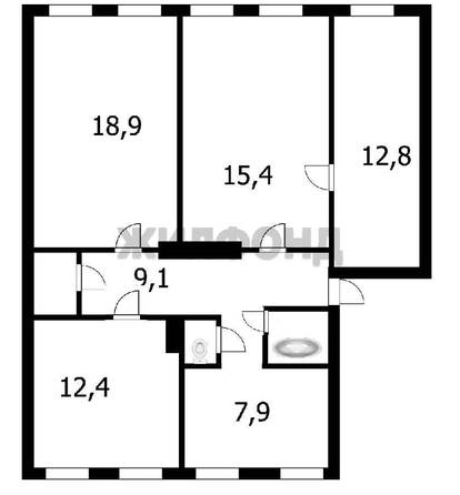 
  Продается 4-комн. квартира 81.1 м². Фото 22.