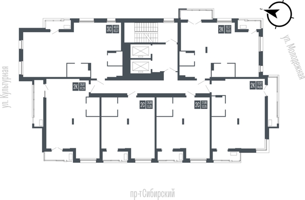 
  Продается 2-комн. квартира 51.05 м², в ЖК Опера Резиденс. Фото 2.