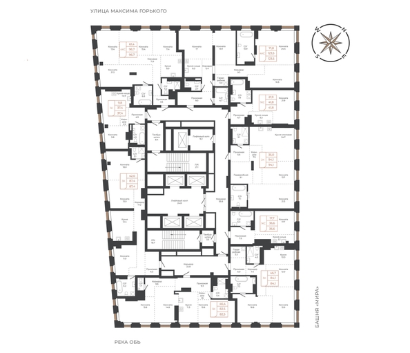 
  Продается студия 41.4 м², в ЖК Барнаул. Фото 1.