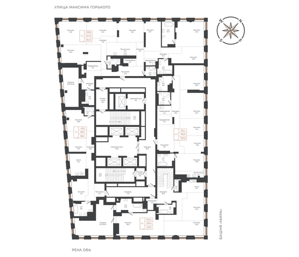 
  Продается 4-комн. квартира 159.6 м², в ЖК Барнаул. Фото 1.