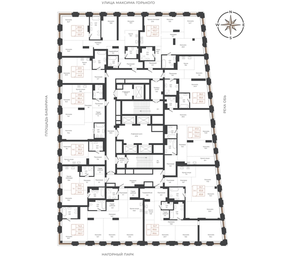 
  Продается 1-комн. квартира 56.2 м², в ЖК Барнаул. Фото 1.