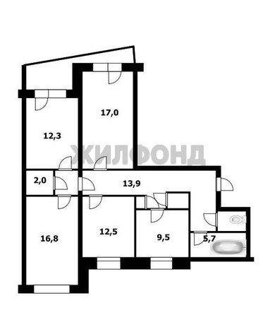 
  Продается 4-комн. квартира 99 м². Фото 21.