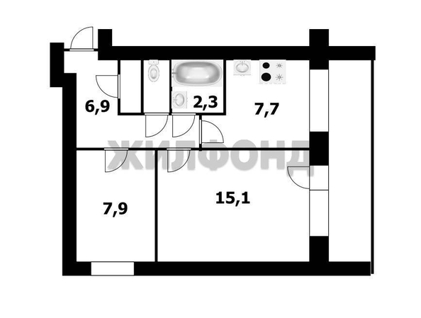 
  Продается 2-комн. квартира 42.1 м². Фото 14.