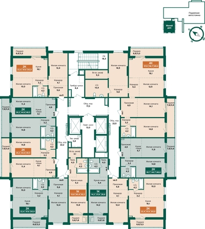 
  Продается 1-комн. квартира 32.2 м², в ЖК Камчатка, корпус 6/1. Фото 1.