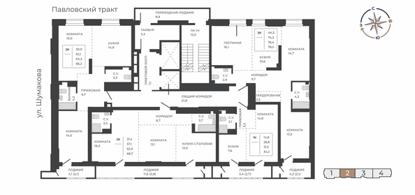 
  Продается 3-комн. квартира 76.4 м², в ЖК Павлов. Фото 1.