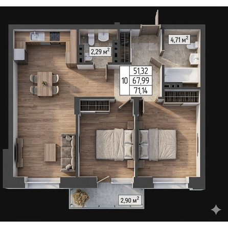 
  Продается студия 69.5 м², в ЖК Олимп . Фото 1.