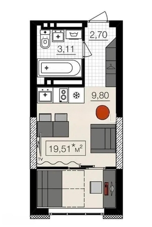 
  Продается студия 20 м². Фото 3.