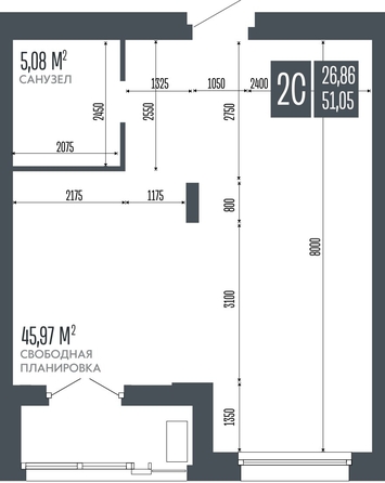 
  Продается 2-комн. квартира 51.05 м², в ЖК Опера Резиденс. Фото 1.
