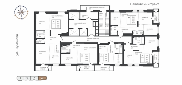 
  Продается 3-комн. квартира 62.6 м², в ЖК Павлов. Фото 1.