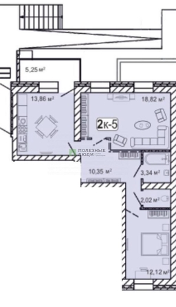 
   Продам 2-комнатную, 62 м², Ринчино ул

. Фото 5.