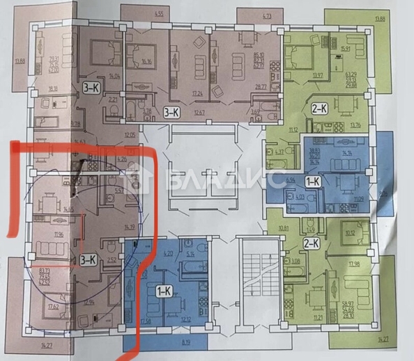 
  Продается 3-комн. квартира, 80 м², д. 12
. Фото 5.