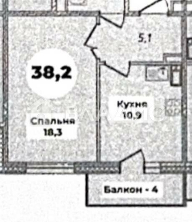 
  Продается 1-комн. квартира, 38.2 м², д. 1/5
. Фото 3.
