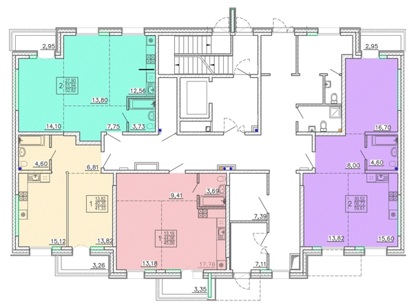 
  Продается студия, 45.06 м², ЖК Ёлки, дом 1
. Фото 1.
