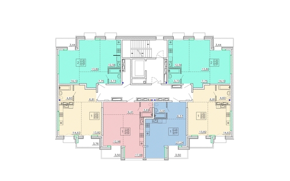 
  Продается 1-комн. квартира 40.99 м², в ЖК Ёлки, дом 3. Фото 1.