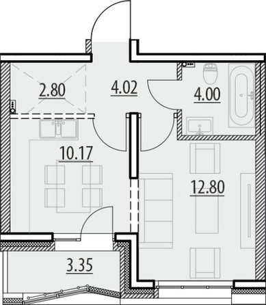 
   Продам 1-комнатную, 37.14 м², Zenith (Зенит), 1 этап

. Фото 23.