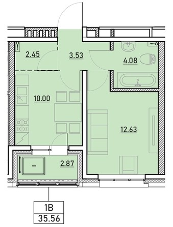 
   Продам 1-комнатную, 35.56 м², Zenith (Зенит), 2 этап

. Фото 20.