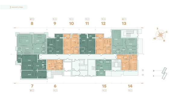 
   Продам 1-комнатную, 27.92 м², Фамилия, дом 2

. Фото 13.