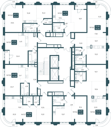 
   Продам 2-комнатную, 63.41 м², Бродский, 1-я очередь

. Фото 2.