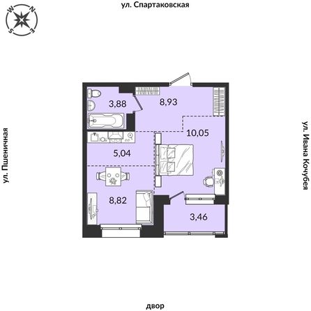 
   Продам 2-комнатную, 40.18 м², Источник, дом 1

. Фото 1.