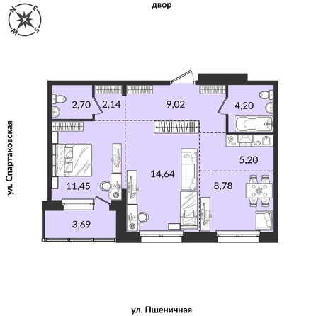 
   Продам 3-комнатную, 65.6 м², Источник, дом 4

. Фото 1.