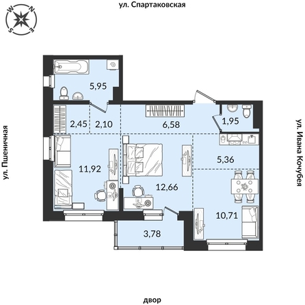 
   Продам 3-комнатную, 63.46 м², Источник, дом 1

. Фото 1.