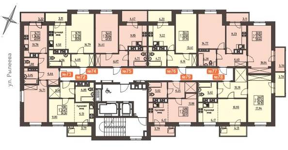 
   Продам 2-комнатную, 58.64 м², Очаг, блок-секция 8

. Фото 2.