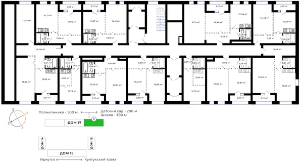 
   Продам 1-комнатную, 38.44 м², Юго-Западный, дом 17

. Фото 10.