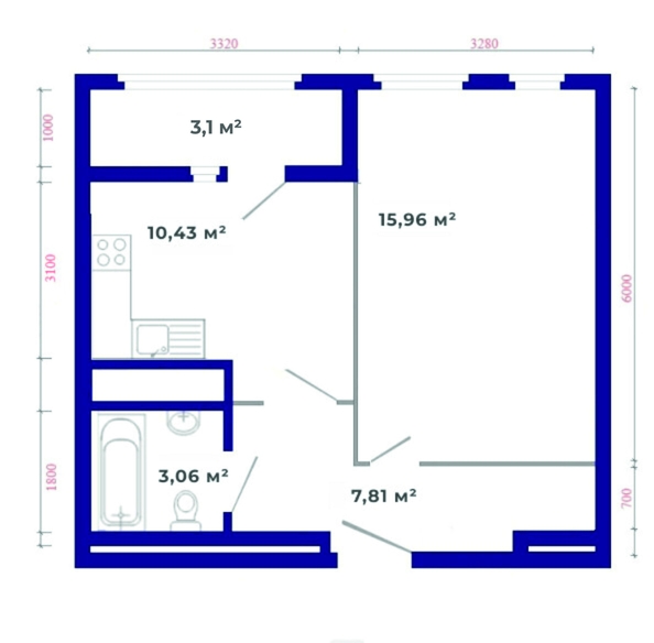 
  Продается 1-комн. квартира, 40.36 м², ЖК Юго-Западный, дом 17
. Фото 5.