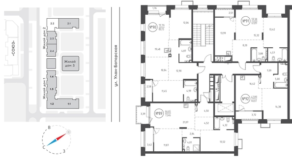 
   Продам 2-комнатную, 73.46 м², СОЮЗ PRIORITY, дом 2

. Фото 1.